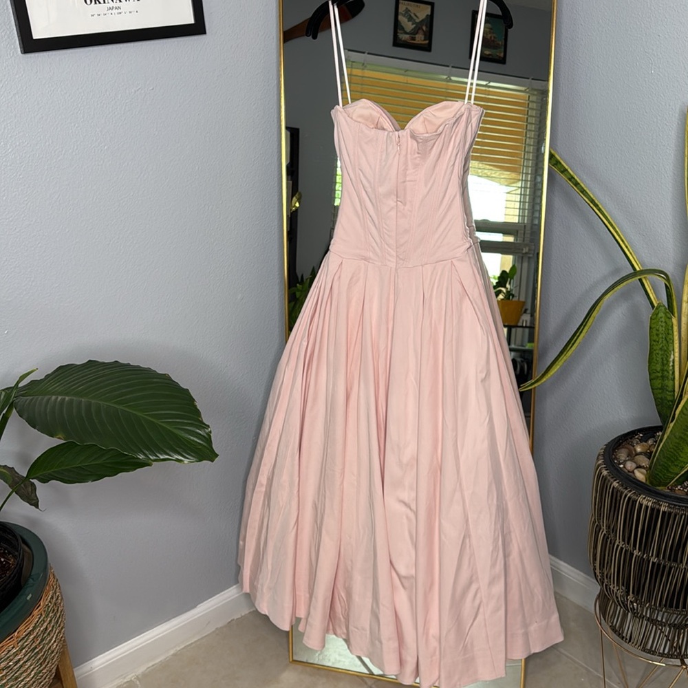 HOUSE OF CB 'Lady' Ballerina Pink Strapless Midi Dress NWOT - Picture 9 of 10